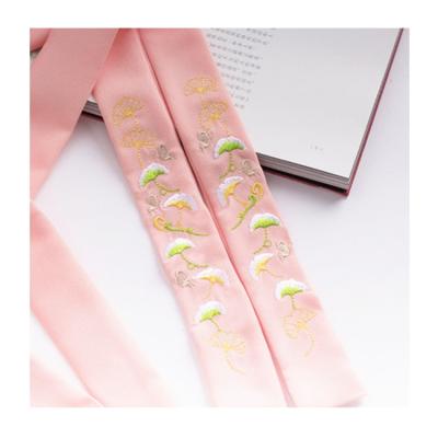 China Decorate Chinese Traditional Clothing Chiffon Embroidery Hanfu Hair Accessories Headband Canvas Headbands for sale