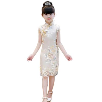 China 2022 Women's Cheongsam Dress 100-160cm Popular Daily Wear Printed Polyester Children Babies Qipao Cheongsam for sale