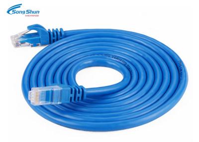 China Flexibile RJ45 Cat5e Patch Cable Custom Length Phosphor Bronze IDC  Blades for sale