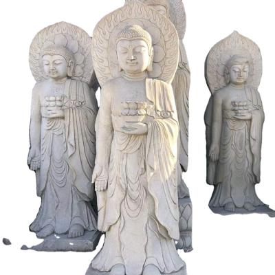 China Garden Amitabha Buddha Giant Hanging Statue Large Traditional Outdoor Life Size Marble Stone Large Figurines for sale