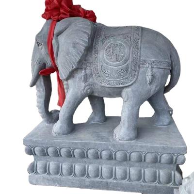 China Europe size garden stone elephant outdoor customized animal vivid marble statue for decoration for sale