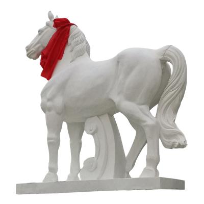 China Europe Wholesale Horse Custom Stone Marble Sculpture For Decoration Bringfine for sale