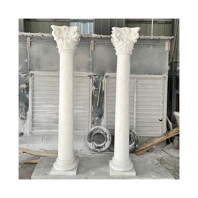 China Factory Direct Sales Solid Customized Colors House Solid Pillar Holder Marble Traditional Marble Decorative Pillars for sale