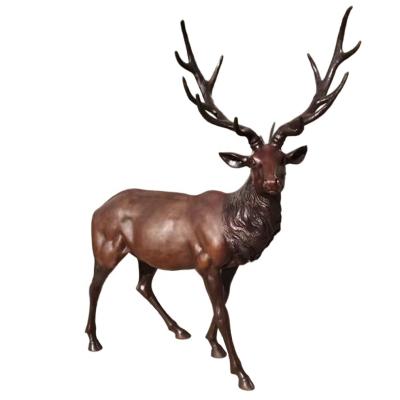 China China Good Quality Customized Life Size Western Life Size Garden Decoration Elk Statue Elk Statue Bronze Statue for sale