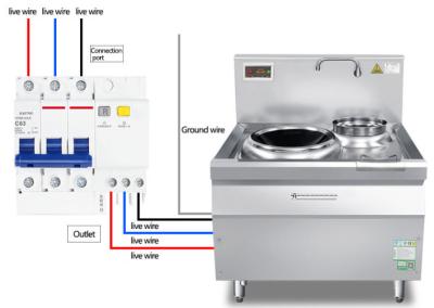 China 380V 12000W escolhem a indução Cooktop, fogão resistente da indução fácil operam-se à venda