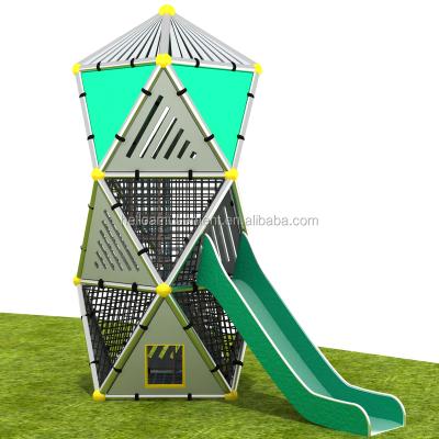 China Eco-Friendly Outdoor Structure Kids Climbing Net Molecule Play Maze With Slide for sale