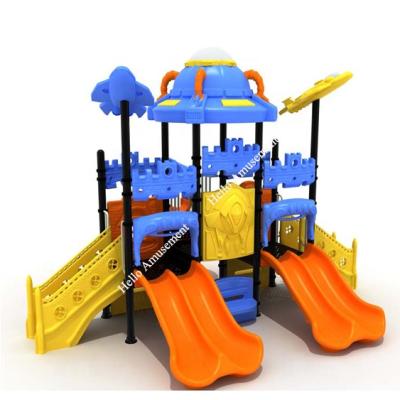 China Kindergarten Large Outdoor Wooden Slide Children Plastic Community Park Combined Outdoor Combo Amusement Equipment for sale