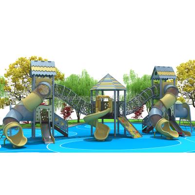 China CE Certified Community Park Interactive Play Items Slide Eco-Friendly Large Outdoor for sale