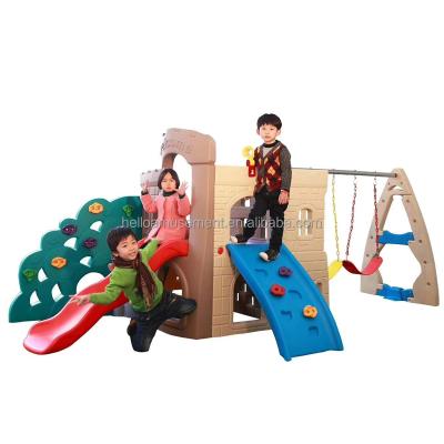 China Eco - Friendly Preschool Play Climbing Wall Slide Swing Playset For Indoor for sale