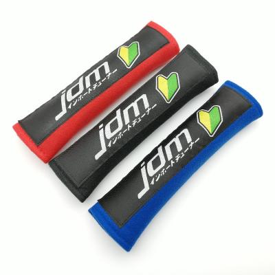 China Wholesale Nylon Woven Auto Seat Belt Cover Shoulder Pad Business Label Emblem Racing Refitting Gift For Jdm Nissan Mazda Honda Car Accessories for sale