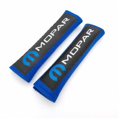 China Wholesale Nylon Woven Auto Seat Belt Cover Shoulder Pad Business Label Emblem Racing Refitting Style Gift For Mopar Chrysler Car Accessories for sale