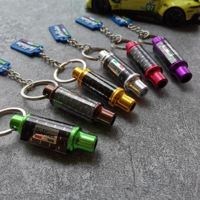 China Nylon Exhaust Pipe Auto Parts Model Keychain Metal Factory Wholesale Custom Gift For Leovince Mitsubishi Skoda Jdm Car Accessories for sale