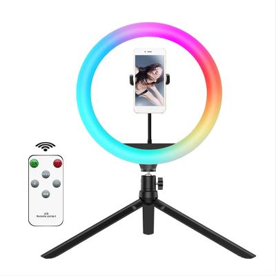 China New ABS+PC RGB fill light spot beauty selfie 26cm support live fill light led ring light for sale