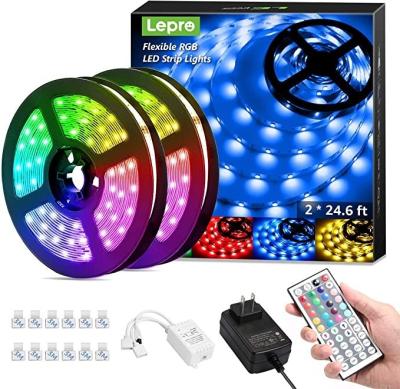 China 5 Meters 5050 RGB LED Smart Strip Light Kits, 10m Waterproof LED Strip Lights Set With Remote For Home Lighting OG-9963a for sale