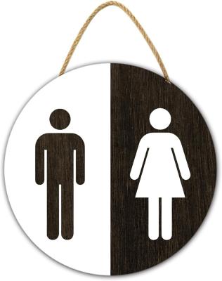 China Home Decoration Custom Toilet Wood Door Sign Home Hotel Wall Decoration Hanging Toilet Sign for sale