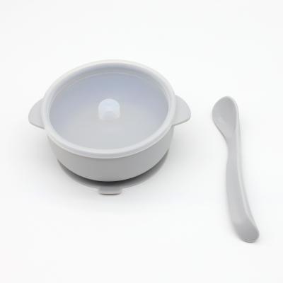 China Wholesale BPA Free Non Spill Free Silicone Baby Suction Silicone Bowl With Lid Set for sale