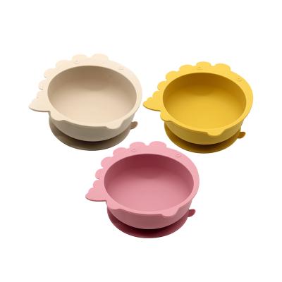 China Logo BPA Free BPA Free BPA Tableware Anti Slip Waterproof Suction Free Custom Baby Feeding Bowl for sale