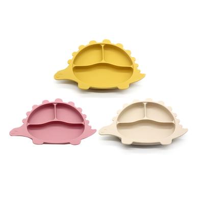 China BPA Free Silicone Plates For Baby Divided Dishes Silicone Dish Baby Suction for sale