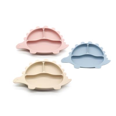 China BPA Free Unbreakable Food Feeding Suction Dishes Kids Plates Silicone Baby Dish for sale