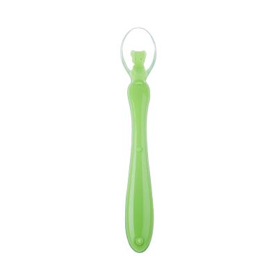 China BPA Free Baby Soft Feeding Spoon Toddler Kids Stick Friendly Spoon for sale