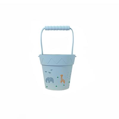 China Durable Sand Bucket Kids Beach Toys Bucket Eco-Friendly Silicone Beach Toys For Children for sale