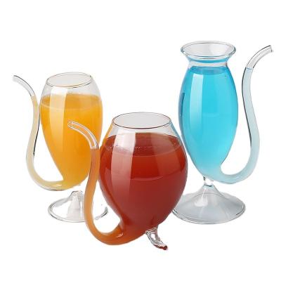 China Cheap And High Quality Modern Customize Glass Cup Wine Glass Cup With Handle for sale