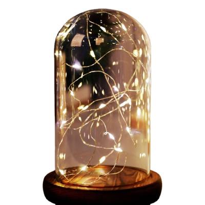 China China factory supply glass dome with led lights decoration for sale