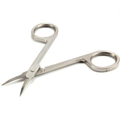 China Right Handed Scissors Top To Grade Scissors Private Label Stainless Steel Fine Tip Eyebrow Silver Eyelash Scissors For Makeup Tools for sale