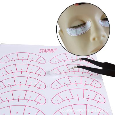 China Training Practice 10 PCS/PACK Paper Patches 3D Eyelash Under Eye Pads Lash Eyelash Extension Practice Eye Tips Sticker for sale