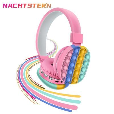 China Wireless Headphones Rainbow Color Earbuds With MIC Parent-child Interactive Headset Hot Sale Toy Children Gift Box for sale