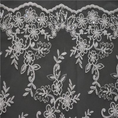 China China Factory 3d Flower Viable Lace Machine Embroidered Classic Lace Fabric Fashion Fabric 2021 for sale