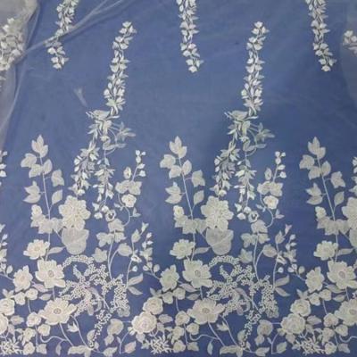 China China Factory Fashionable Classic Fashion Fabric 3d Machine Embroidered Lace Fabric for sale