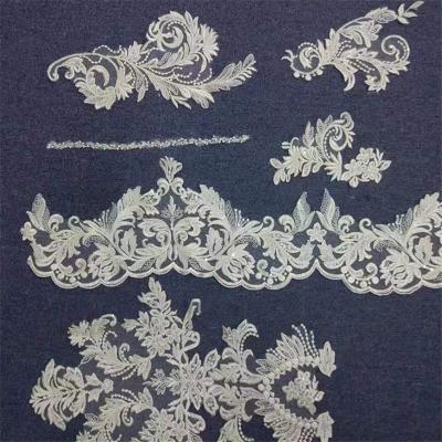 China Viable Hot Selling Glitter Mesh Net Lace Fabric Good Quality Bridal Wedding Dress for sale