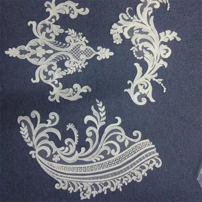 China Factory Directly Supply White Sequins Tulle Sewing Lace Fabric Viable Bridal Embroidery for sale