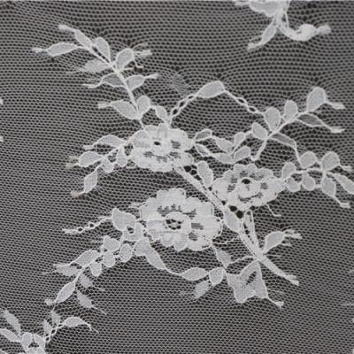 China Viable Wholesale High Quality Embroidered Eyelash Lace Fabric For Wedding Dresses for sale