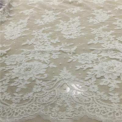 China Viable Fashion Mesh Embroidered Bridal Lace Fabric From Factory Price China Supplier for sale