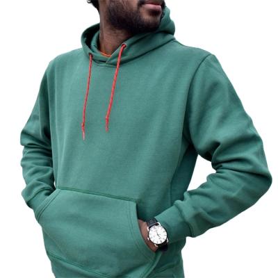 China Breathable Casual Loose Simple Pure Color Hand Drawn OEM Kangaroo Pullover Basic Hoodie For Men for sale