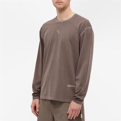 China Custom Wholesale OEM Plain Brown White Long Sleeve Anti-pilling Slim Fit T-Shirt For Men for sale