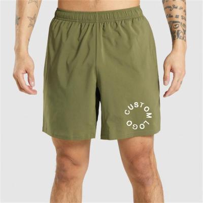 China Custom Anti-Wrinkle OEM Logo Gym Sports Workout Fitness Jogger Sweat Sporty Running Shorts For Men for sale