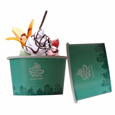 China HeePack Biodegradeble Disposable Paper Bowl 520cc Corrugated Paper Bowl for Ice Cream for sale