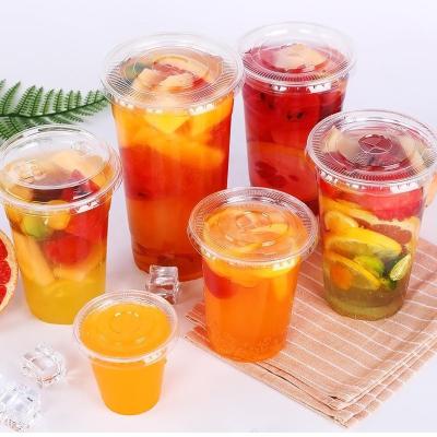 China High Quality Custom Single Wall HeePACK Logo Printed pp Plastic Drink Cup With Lid Cup U Shape Orange Plastic Cup for sale