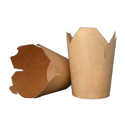 China HeePack Disposable Take Away 100% Eco Friendly Noggin Box Disposable Paper Packaging Food Tub Scoop Cups for sale