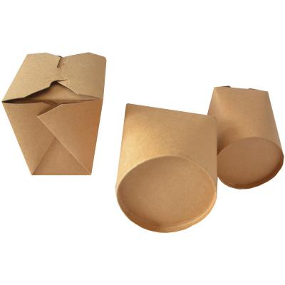 China Disposable Kraft Noodle Paper Box Craft Rectangle Food Container Disposable Paper Box for sale