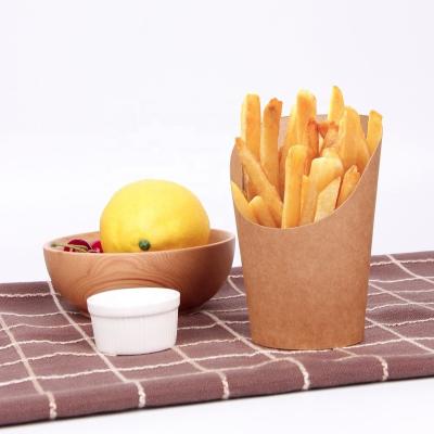 China HeePack Hot Sale High Quality Disposable Take Out Disposable Kraft Paper Food Tub Scoop Cups Pack French Fries Box for sale