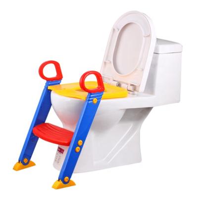 China Foldable PP Baby Potty Eco-friendly Plastic Toilet Training Potty Ladder for sale