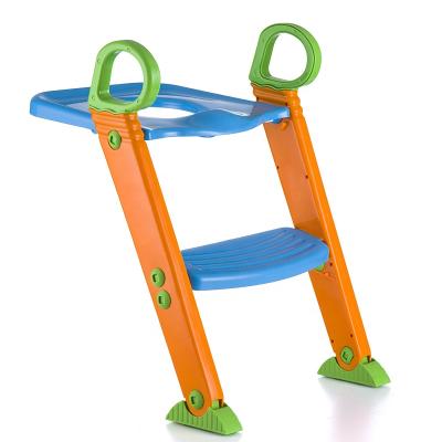 China Plastic PP Customized Color Baby Potty Training Seat Adjustable Plastic Potty Seat With Step Ladder for sale