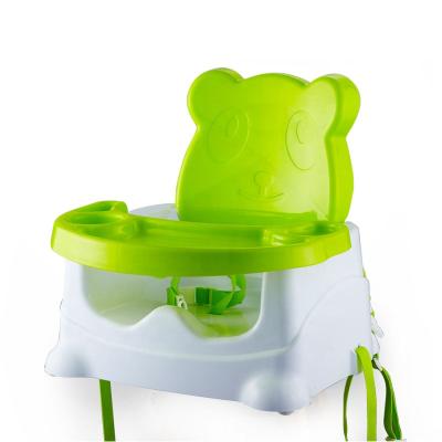 China Garbage Plastic Bear Kitchen Home Safety PP Plastic Baby Dining Chair for sale