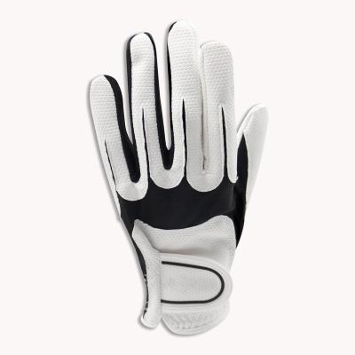 China Custom Logo Golf Gloves Left HandSoft Leather Premium Breathable Soft Durable PU Mesh Golf Glove for sale