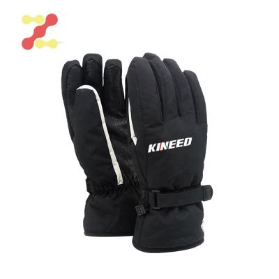 China Warm Keep Warm Ski Gloves Windproof Snowboard Men's PU Snow Leather Winter Bike Bicycle Gloves for sale