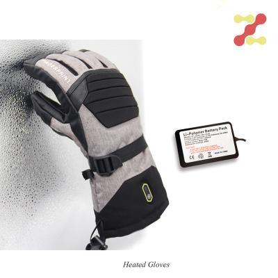 China Durable Waterproof Passionate Ski Gloves Leather Fit/pu Kunckle Pad/Velcro Protection Pre-curve Gloves Electric Passionate Battery Gloves for sale